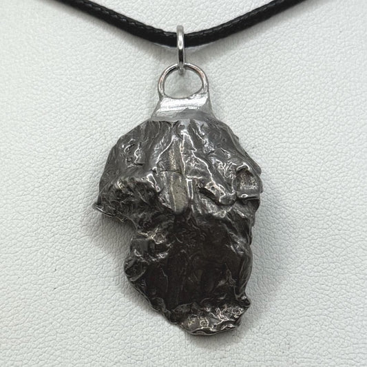 Gebel Kamil Iron Meteorite Pendant, 17.31 grams, Egypt, Authentic Meteorite