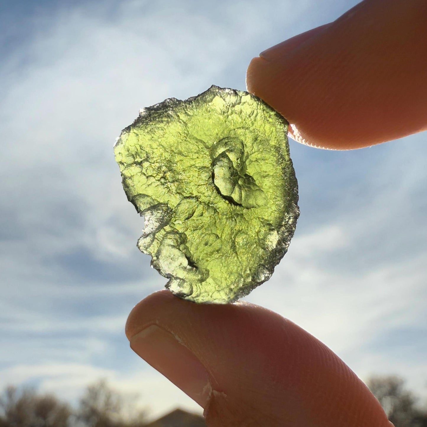 Natural Moldavite Tektite Specimen, Bohemian Crystal (5.83 grams)