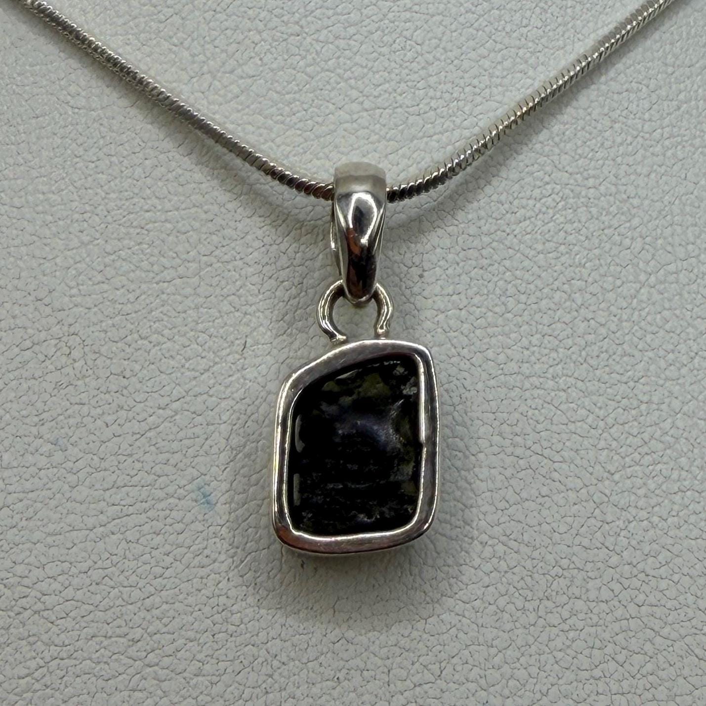 Authentic Moldavite Tektite Pendant: Czech Republic, Reiki Energy, 1.60 gram