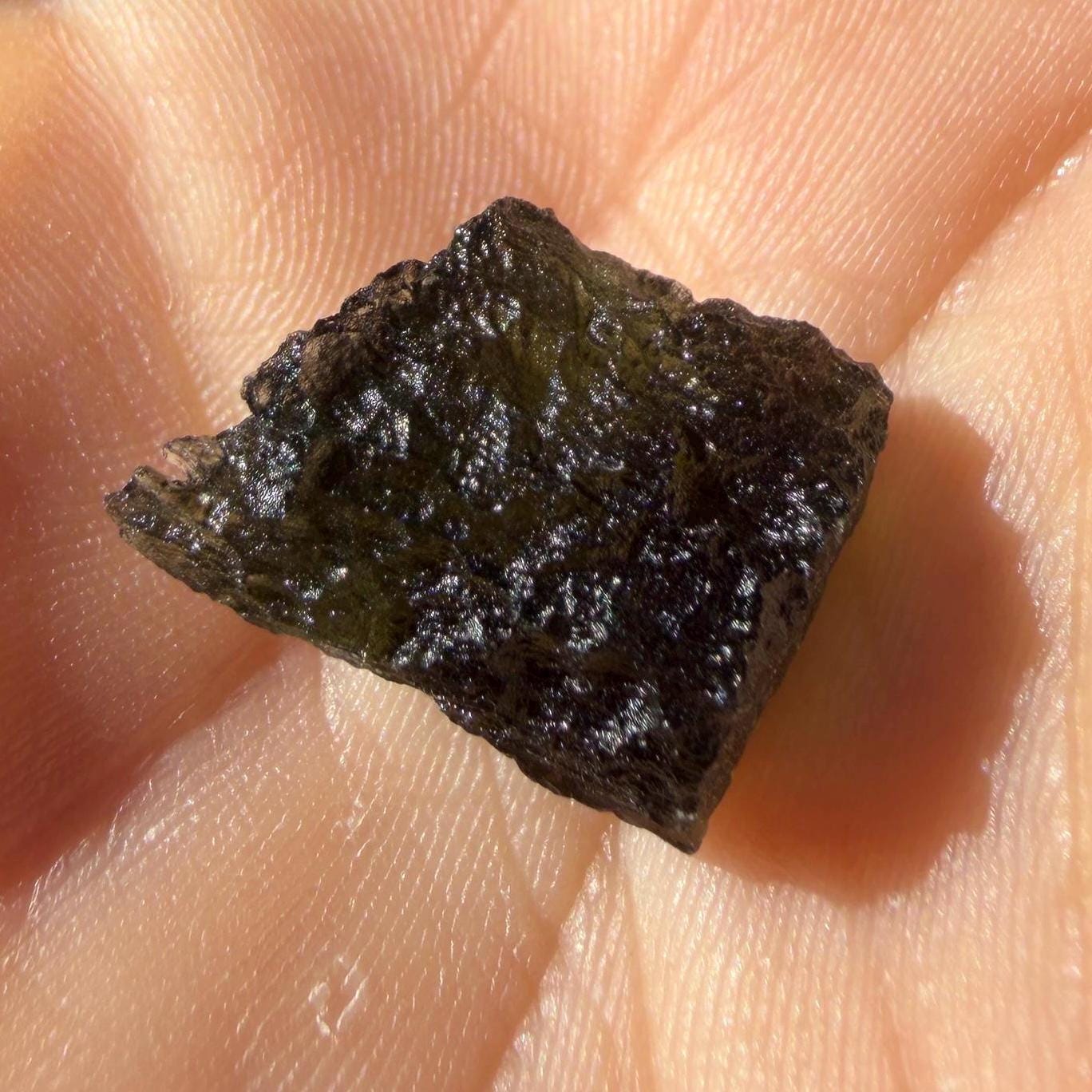 Authentic Moldavite Tektite Specimen: Energy Work 2.60g/13ct