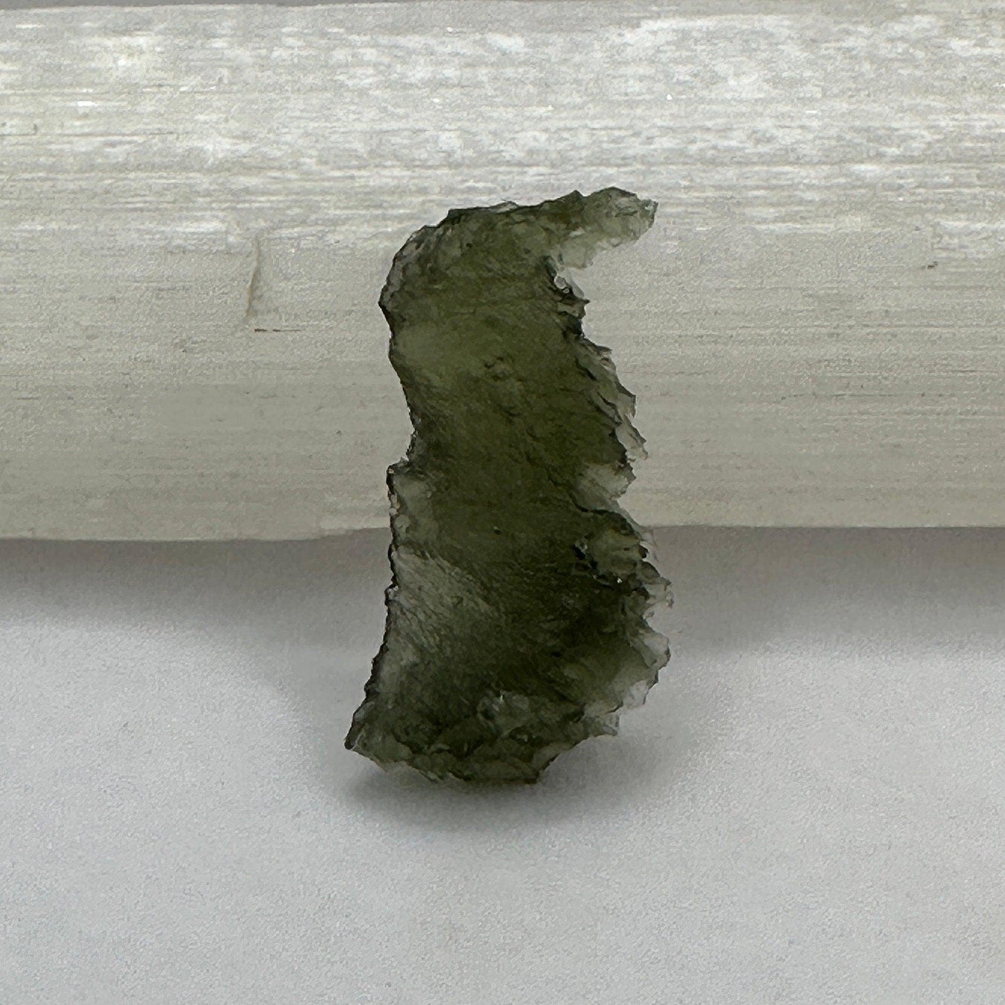 Moldavite Tektite Specimen, Forest Green Crystal (2.90 grams)