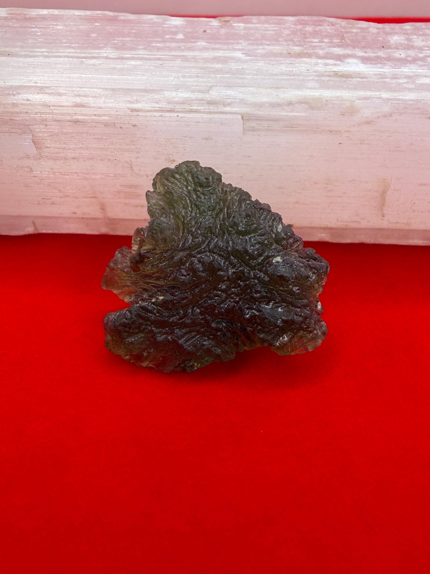 Authentic Moldavite Tektite Specimen, Reiki Healing Crystal, 4.54g/22.7ct