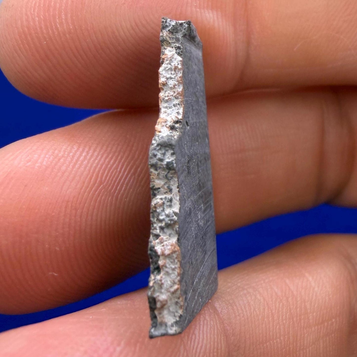 NWA 16315 Lunar Melt Breccia Meteorite Slice, Authentic Moon Rock, Mauritania, 1.43g