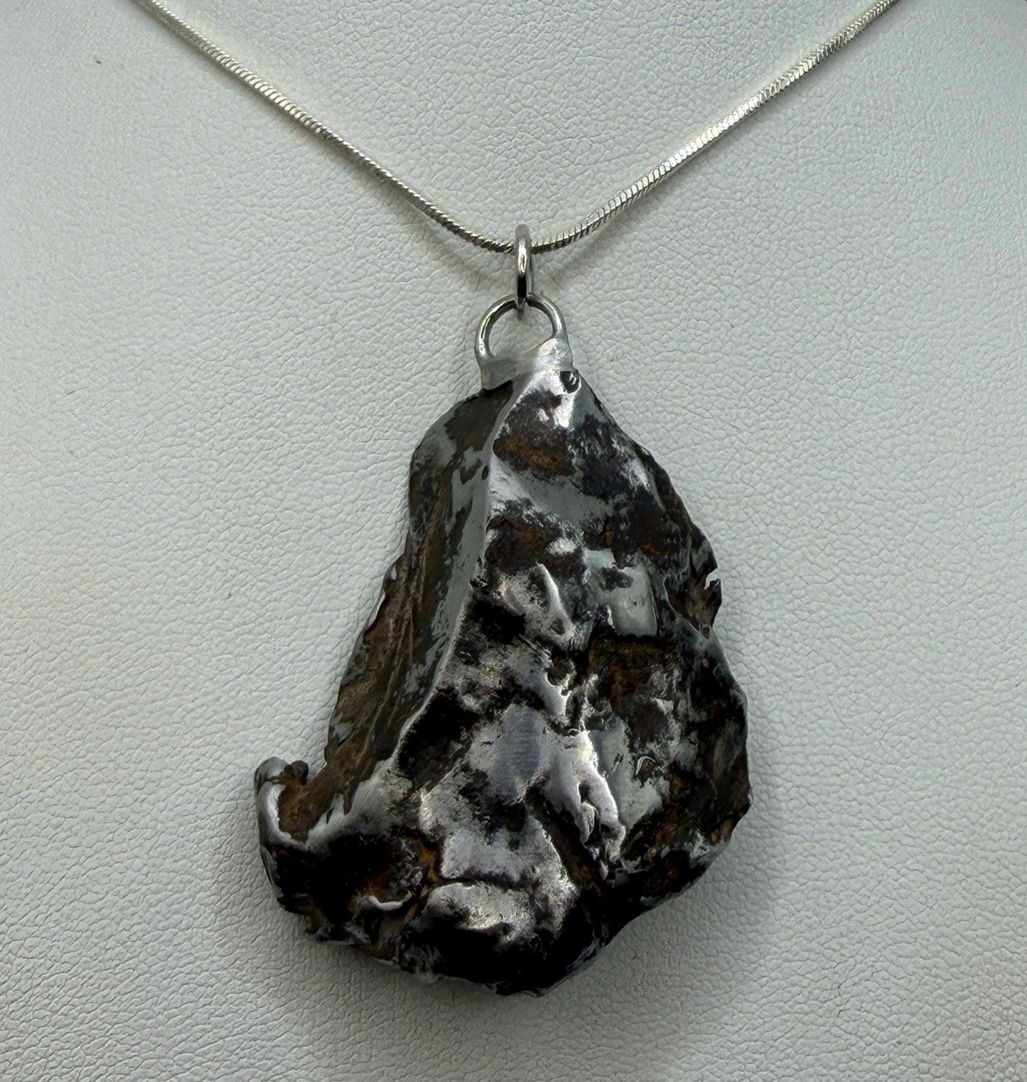 Gebel Kamil Iron Meteorite Pendant, Egypt, Authentic Meteorite, 55.15g