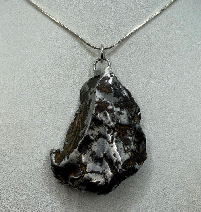 Gebel Kamil Iron Meteorite Pendant, Egypt, Authentic Meteorite, 55.15g