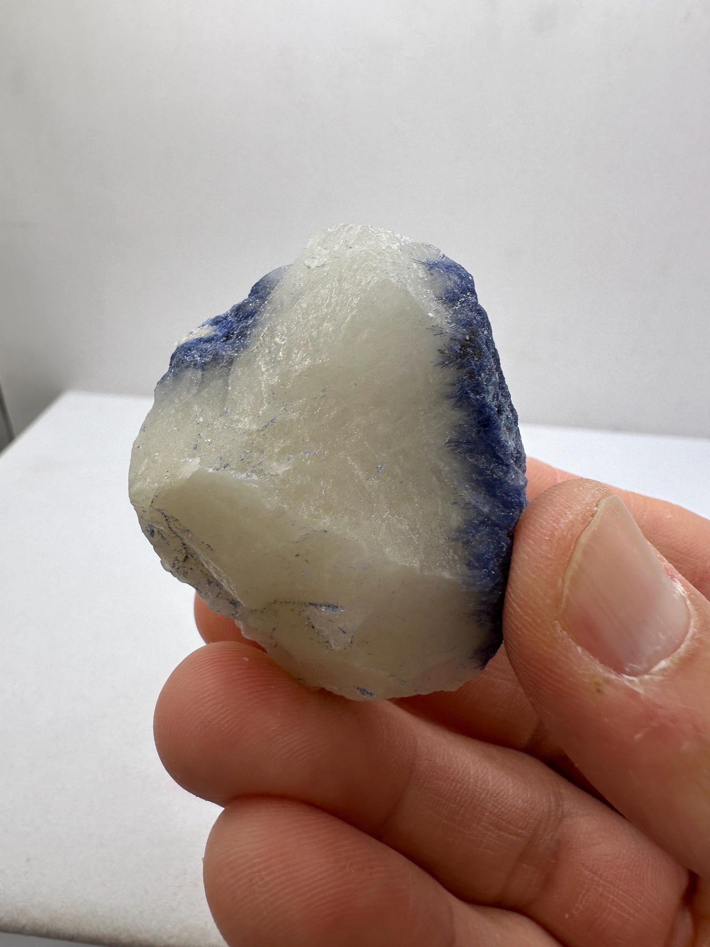 Raw Dumortierite Crystal, Vibrant Blue Mineral Specimen (58.73 grams)