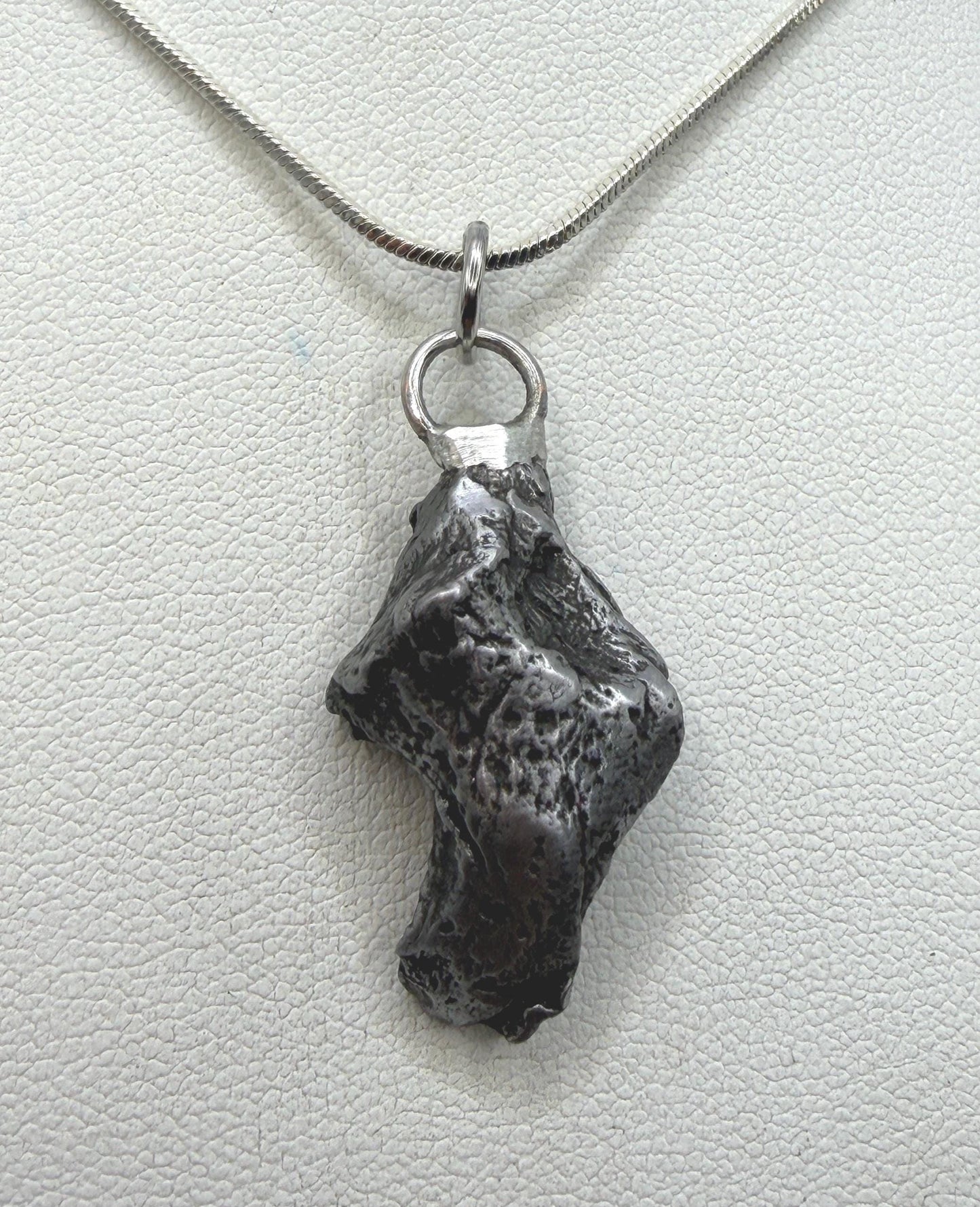 Sikhote-Alin Iron Meteorite Pendant: Astronomy Space Gift, 9.23g