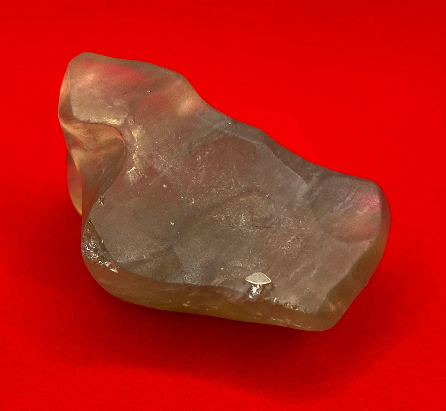 Libyan Desert Glass Tektite: Golden Green Talisman with Sand, 16.13 grams