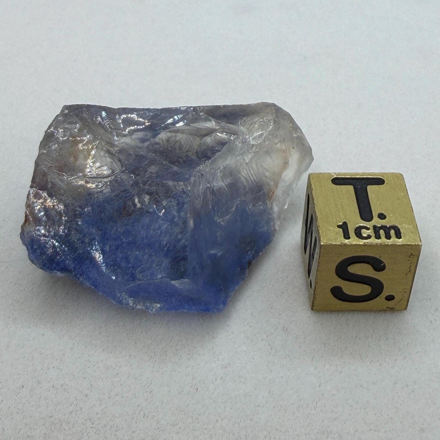 Rare Blue Dumortierite Crystal: Brazilian Gemstone for Reiki and Meditation, 11.23g/56.15ct