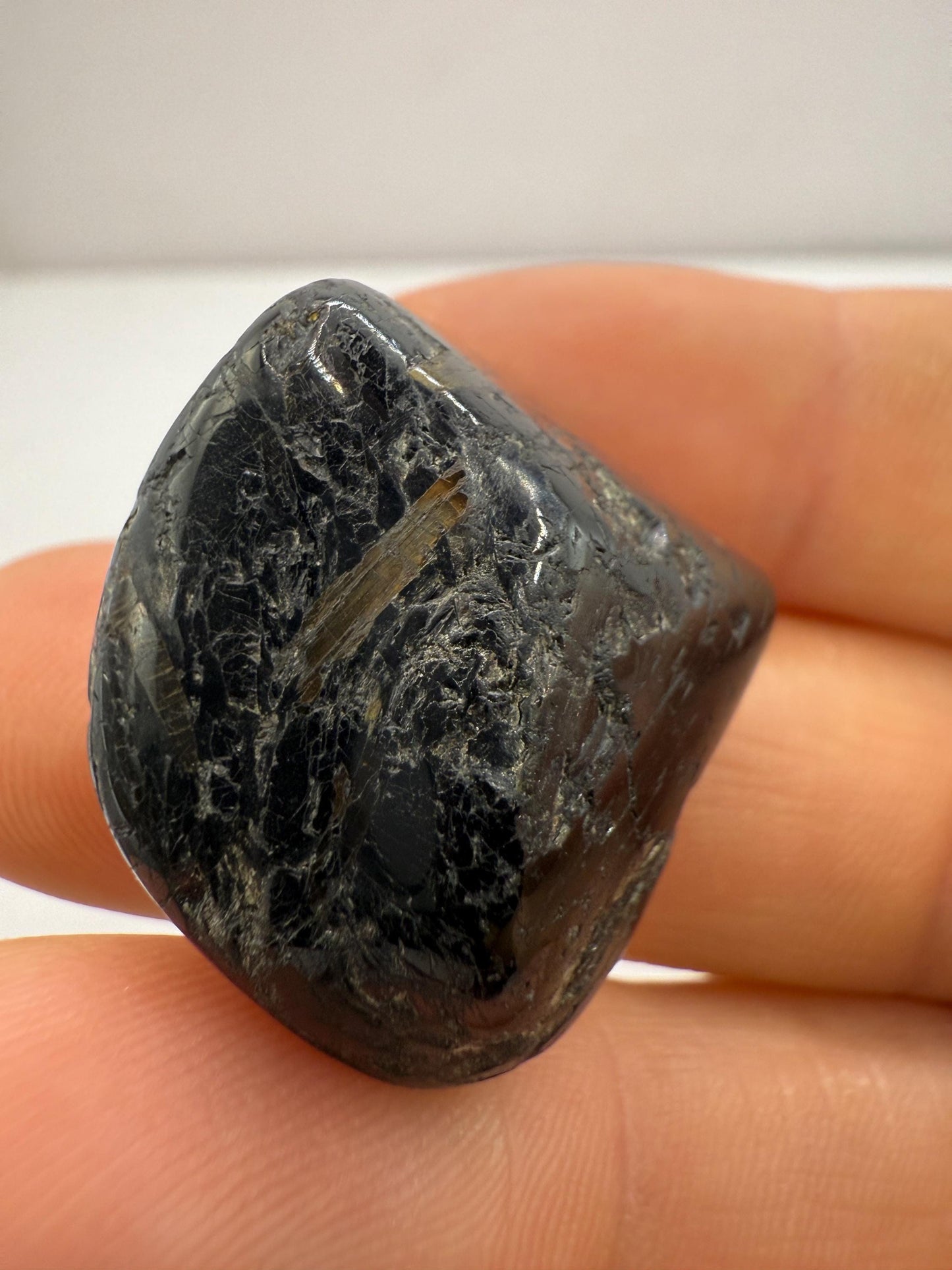 Nuummite Stone: Greenland, Socerer’s Stone, Grounding, Talisman, 16.00 grams