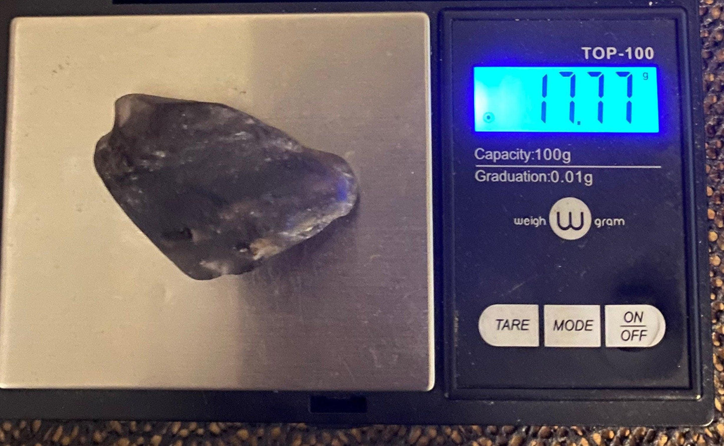 Colombianite Specimen: Translucent Shamanic Pseudo-Tektite, 17.77 grams