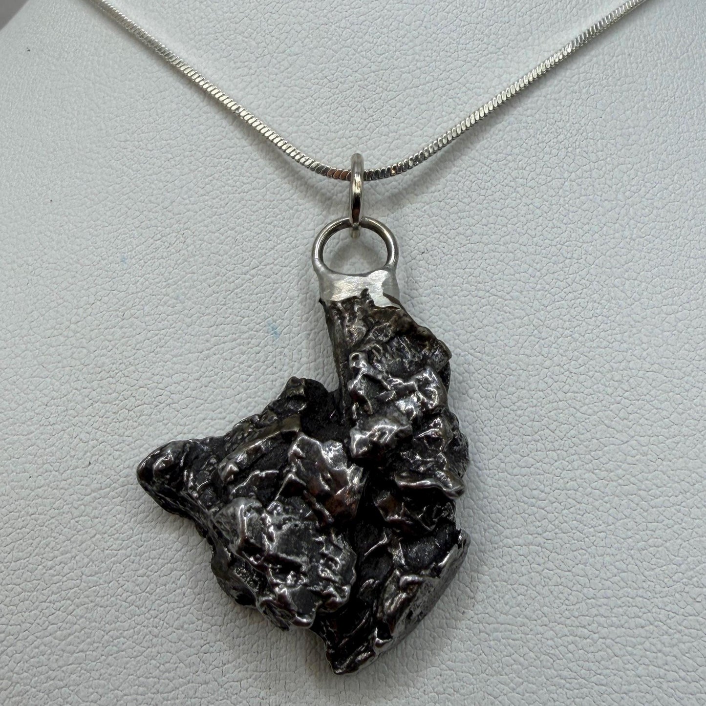 Campo del Cielo Meteorite Pendant, Authentic Astronomy Gift, Cosmic Jewelry, 14.35 grams