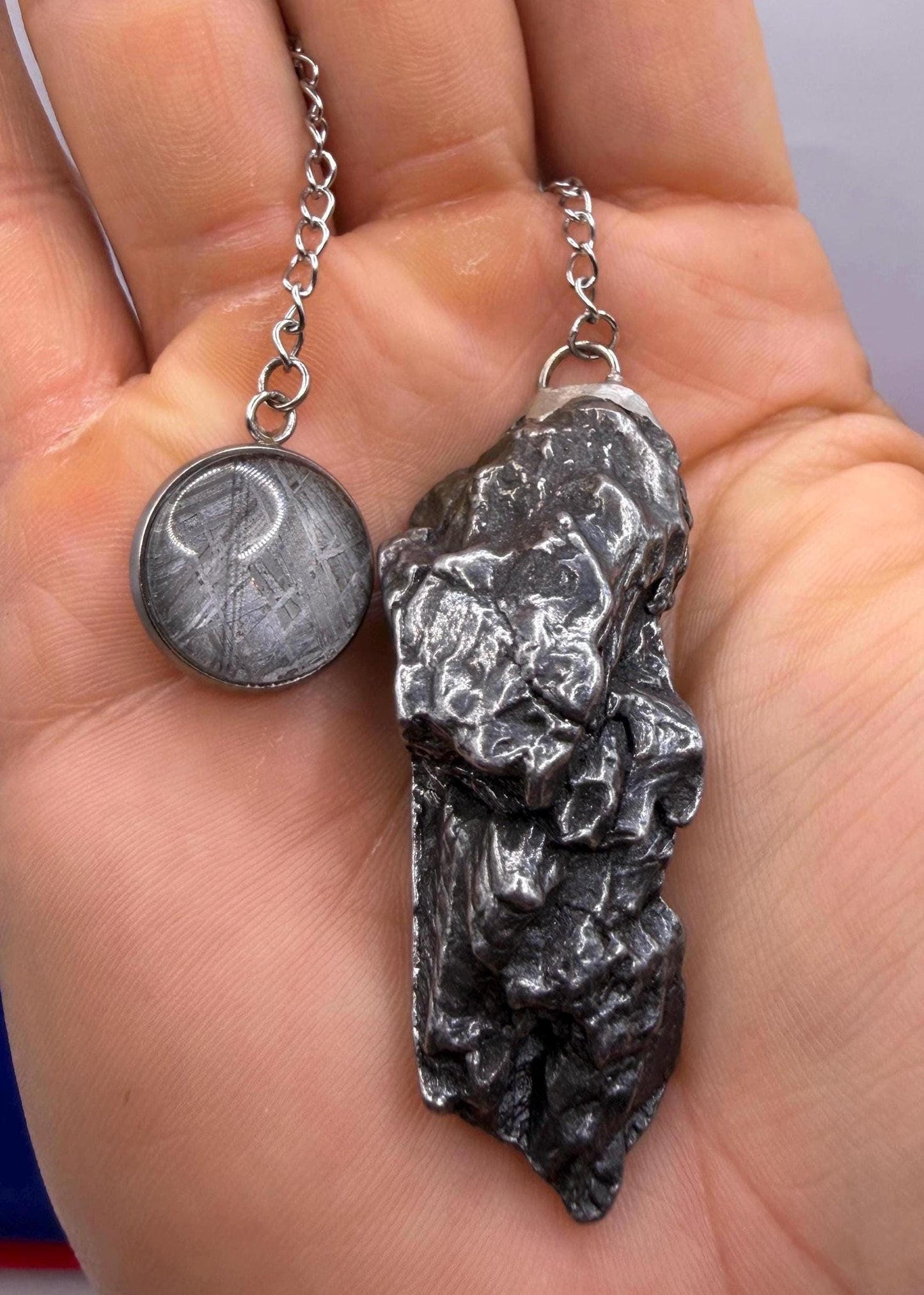 Campo del Cielo Meteorite Pendulum, Rare Cosmic Divination Tool, Crystal Healing Gift, 59.04g