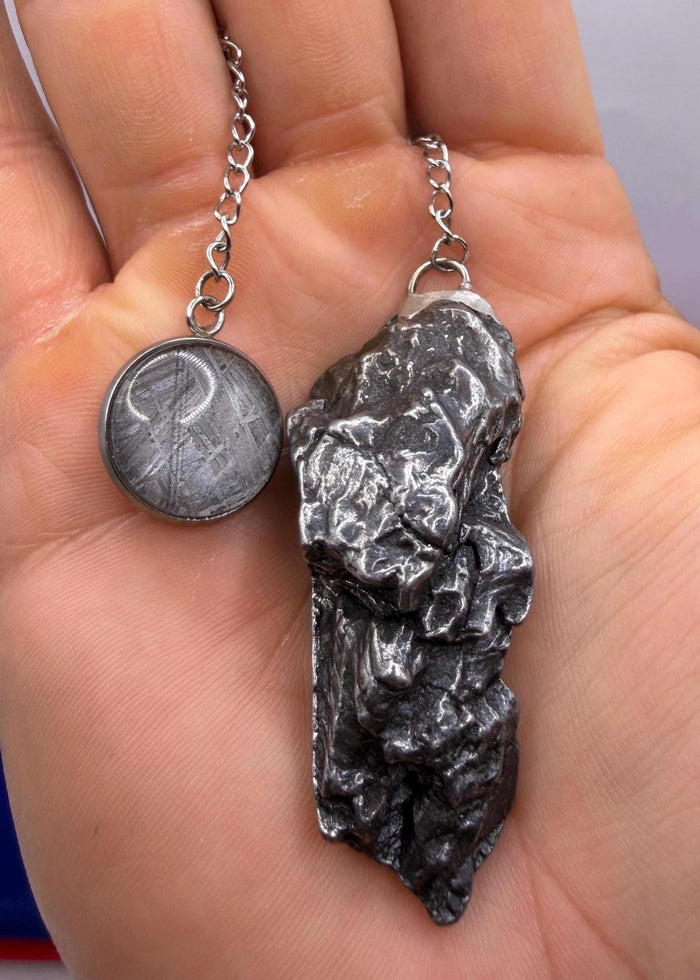 Campo del Cielo Meteorite Pendulum, Rare Cosmic Divination Tool, Crystal Healing Gift, 59.04g