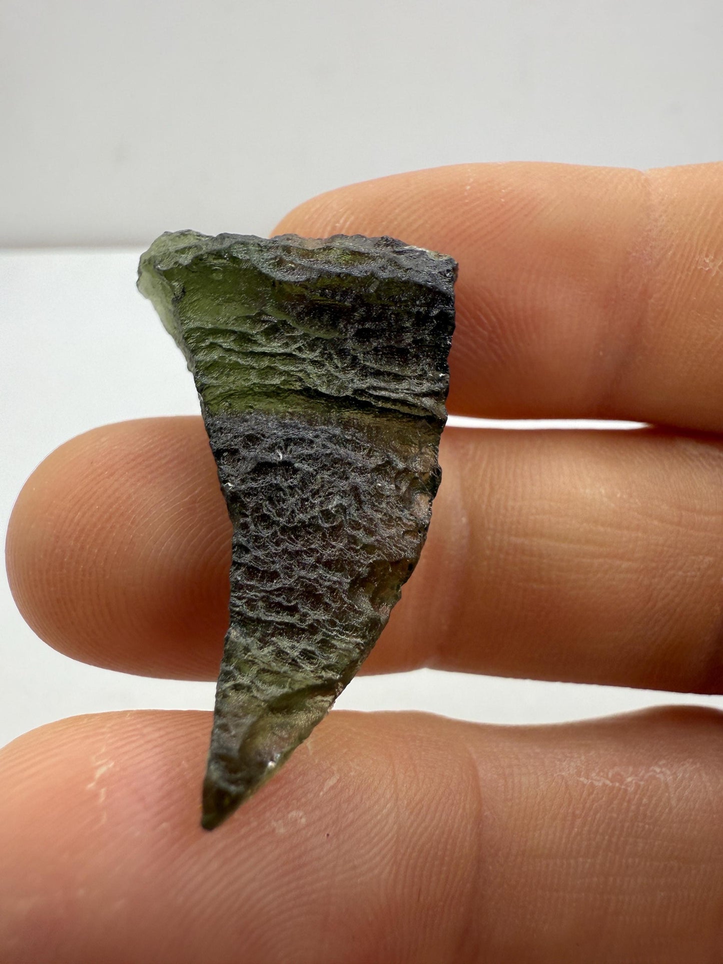 Moldavite Tektite Specimen: Authentic Reiki Crystal, 3.51g/17.55ct