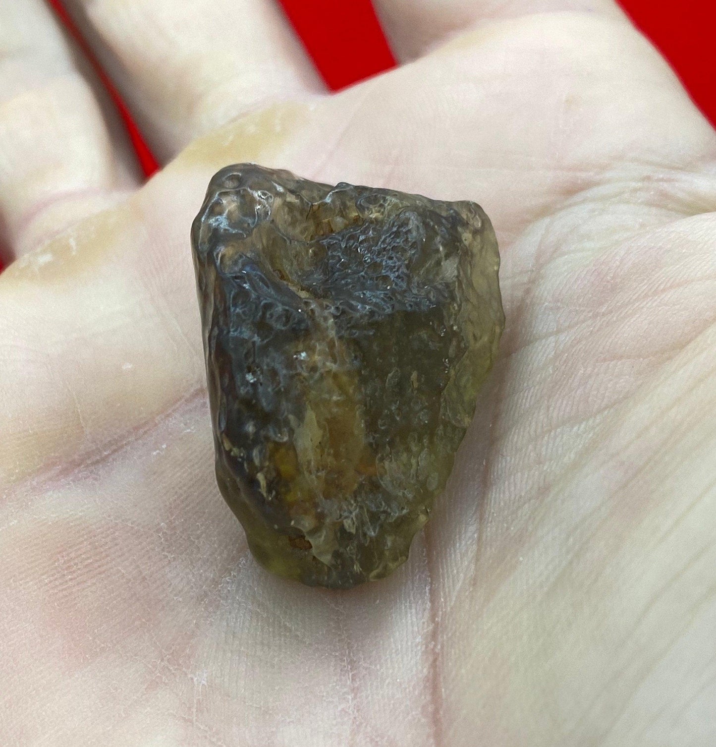 Libyan Desert Glass Tektite: Golden Green Talisman, Rare and Unique Tektite, 11.90 grams