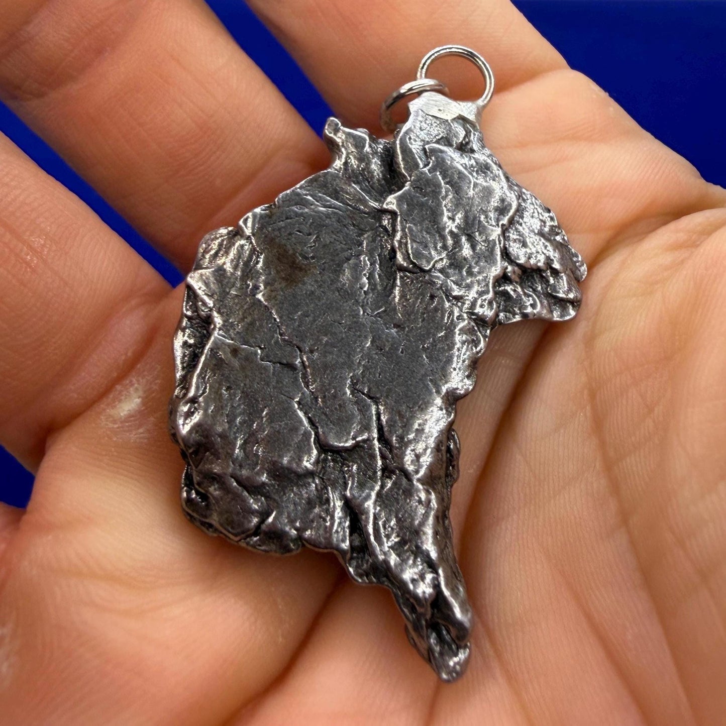 Campo del Cielo Meteorite Pendant: Authentic Iron Meteorite Jewelry, 22.94g