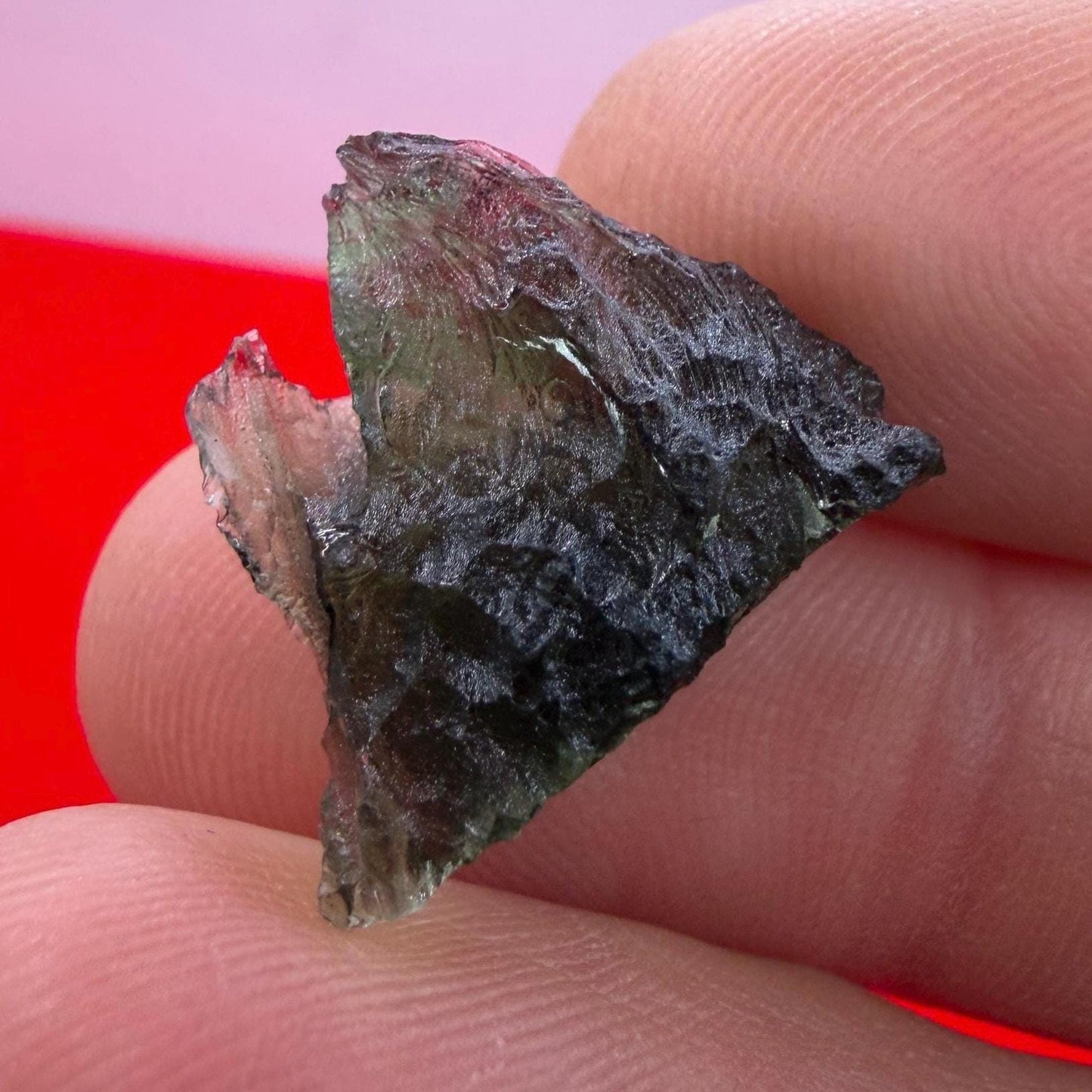 Authentic Moldavite Tektite Specimen: 2.43 grams, Reiki Talisman