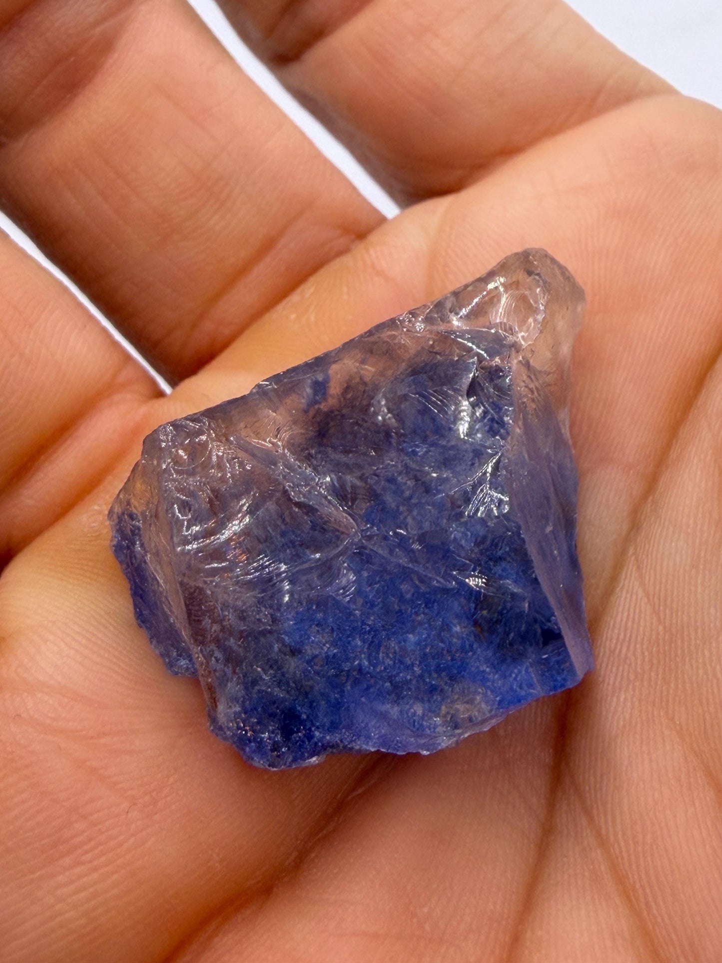 Rare Blue Dumortierite Crystal: Brazilian Gemstone for Reiki and Meditation, 11.23g/56.15ct