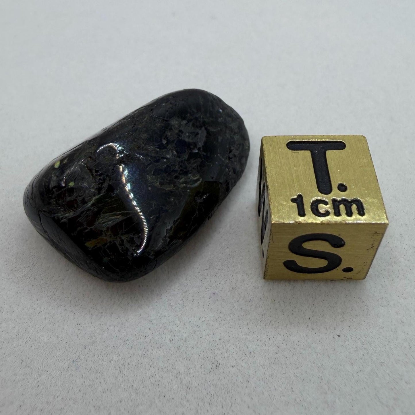 Greenland Nuummite Stone: Reiki Healing Stone, Protection Talisman, 6.91 grams