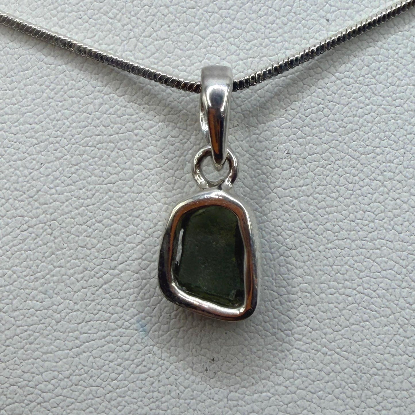 Authentic Moldavite Tektite Pendant: Czech Republic, Reiki Energy, 1.55 gram
