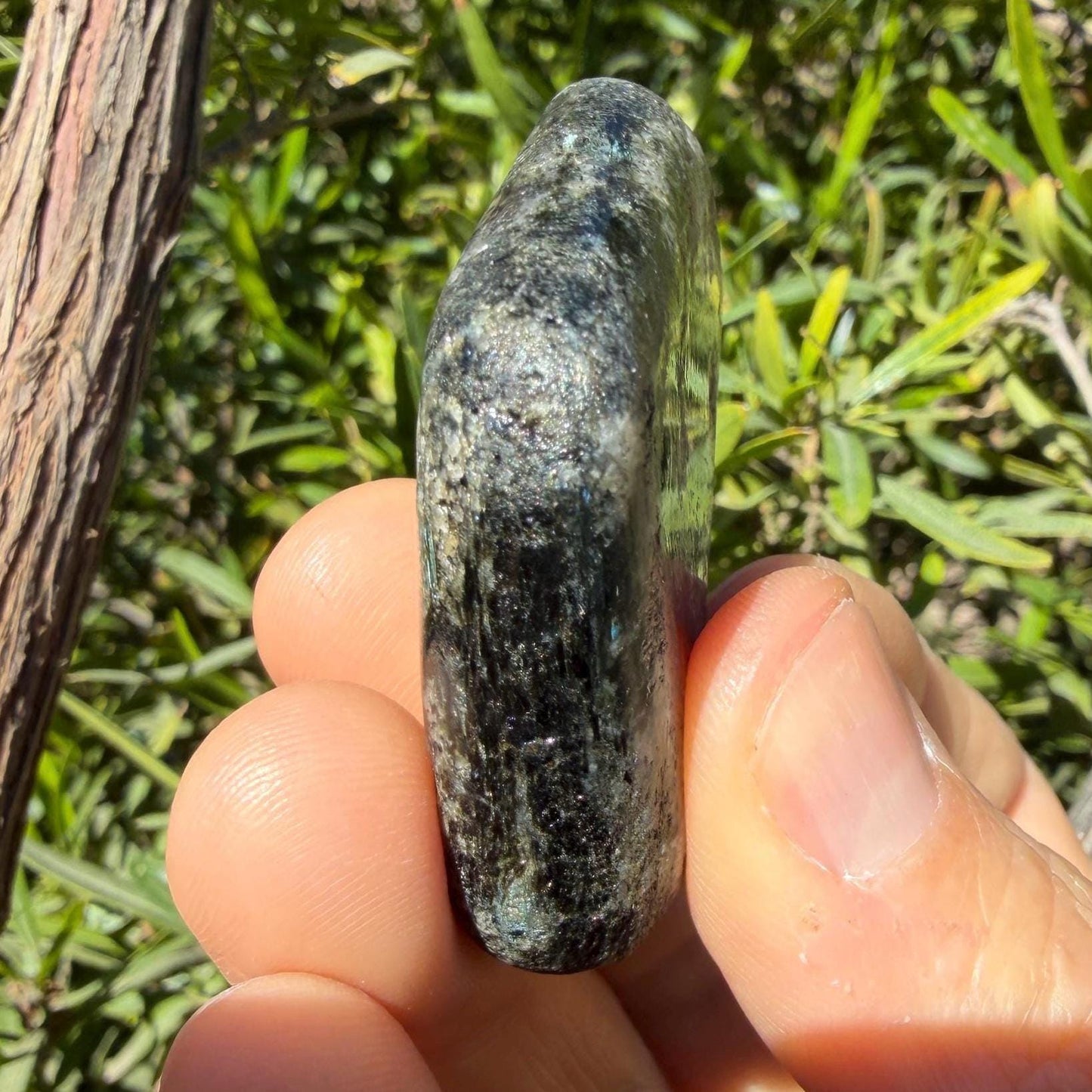Rare Nuummite Crystal Finland, Genuine Sorcerer’s Stone, Iridescent Stone, 36.75g