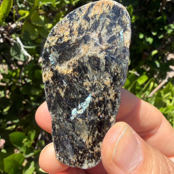 Rare Nuummite Crystal Finland, Genuine Sorcerer’s Stone, Iridescent Stone, 48.82g