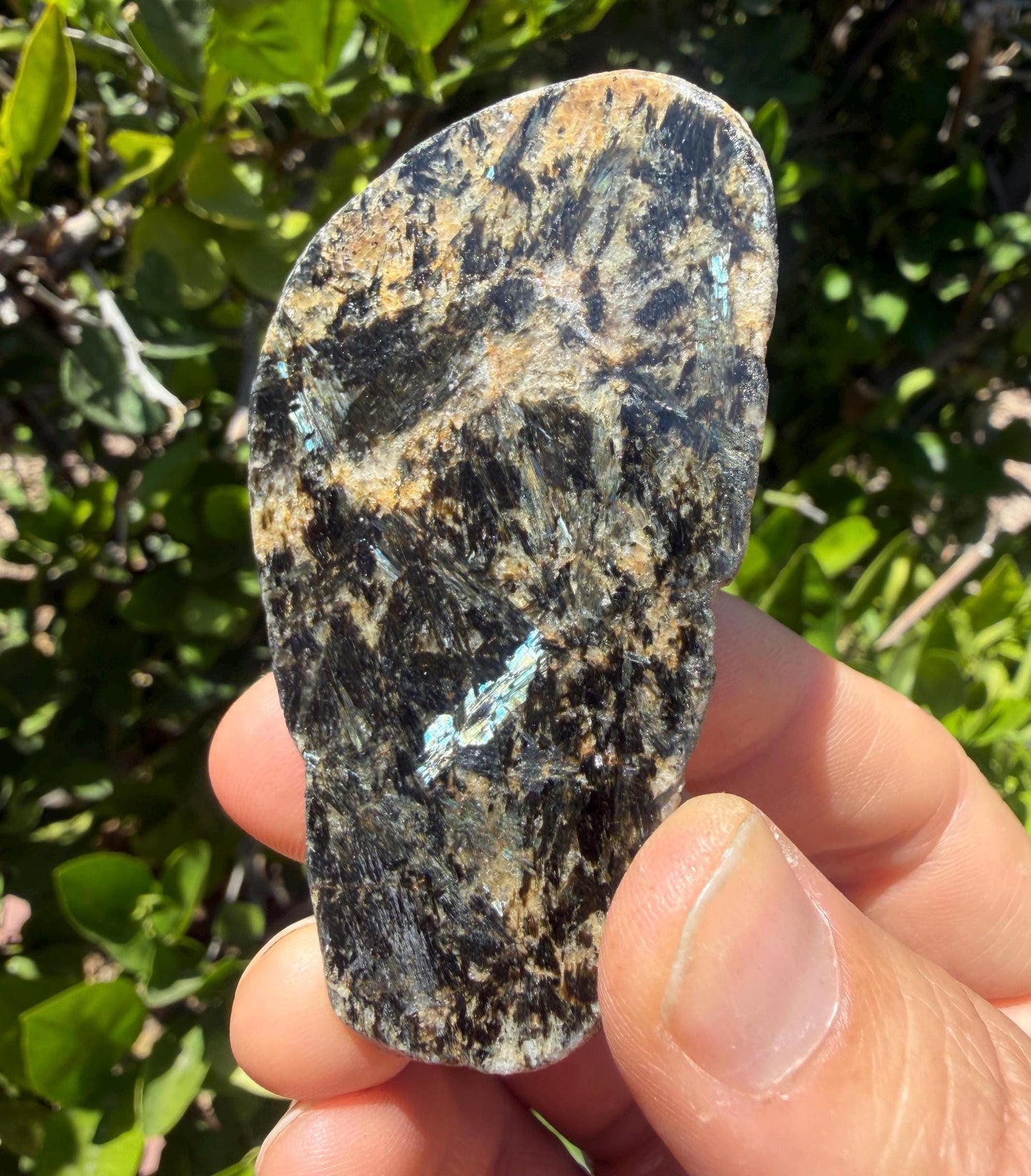 Rare Nuummite Crystal Finland, Genuine Sorcerer’s Stone, Iridescent Stone, 48.82g