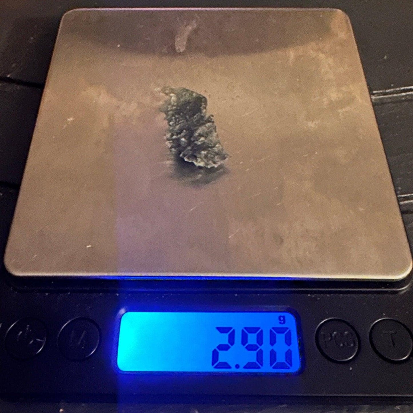 Moldavite Tektite Specimen, Forest Green Crystal (2.90 grams)