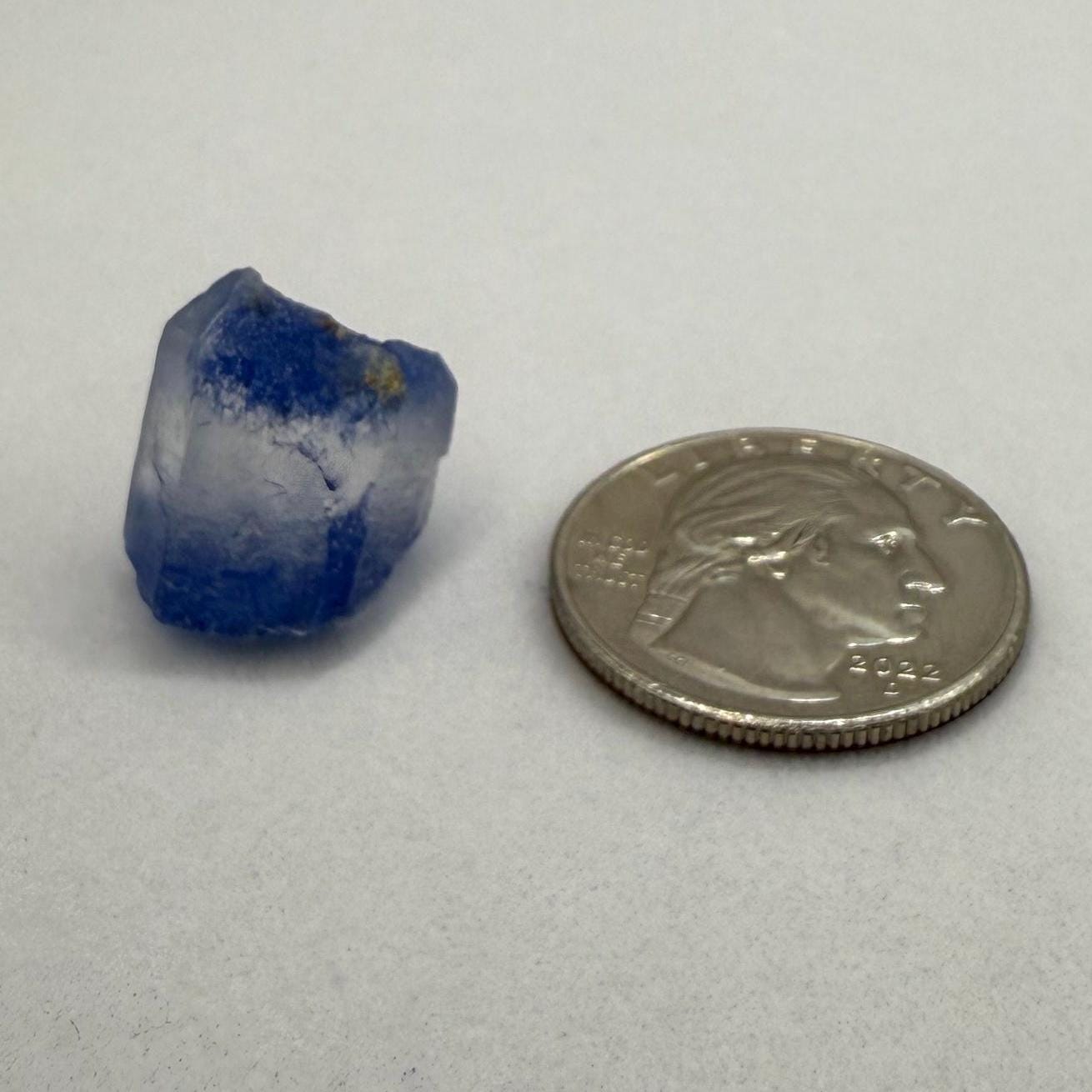 Rare Blue Dumortierite Crystal: Brazilian Gemstone for Collectors, 4.37g/21.9ct