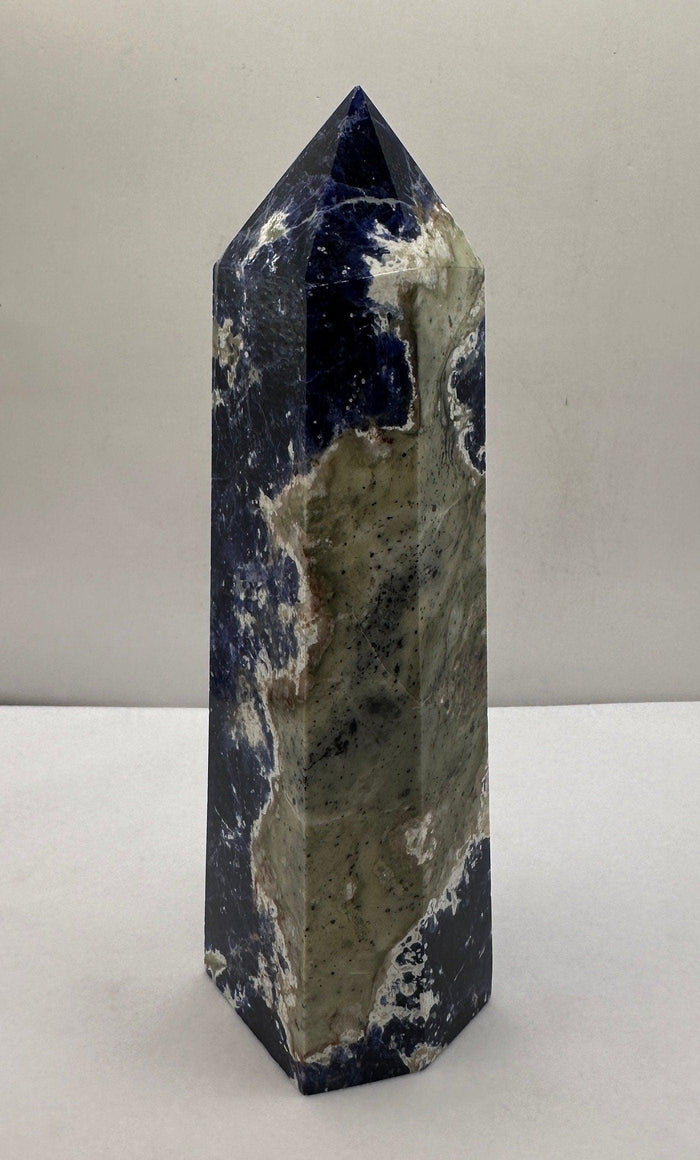 Sodalite Obelisk, Metaphysical Decor, Reiki Healing Stone
