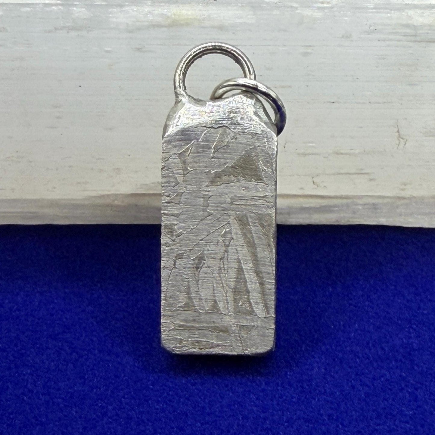 Aletai Meteorite Pendant, Space Jewelry, Etched Iron Widmanstätten 8.02g