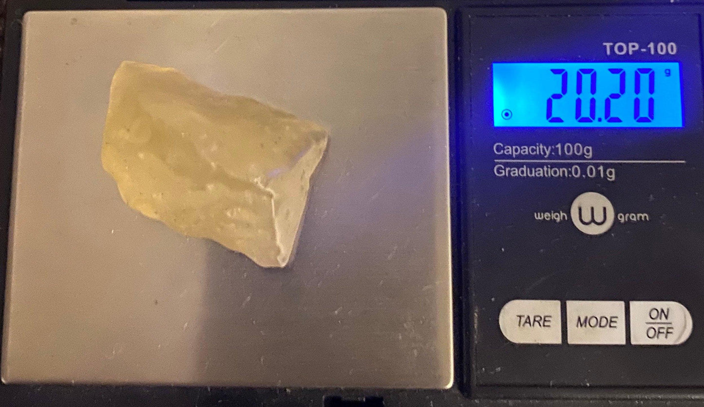 Libyan Desert Glass: Golden Tektite Talisman, 20.20 grams