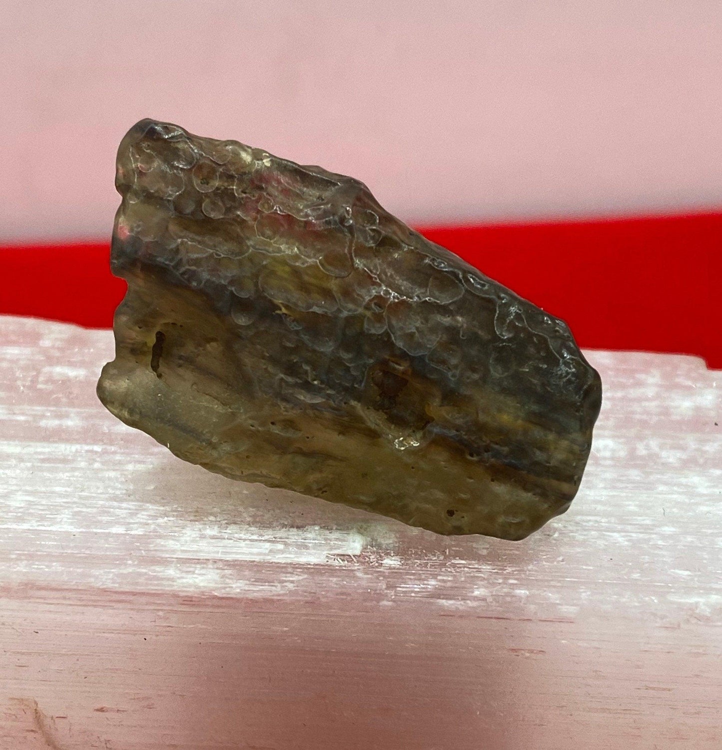 Libyan Desert Glass Tektite: Golden Green Talisman, Rare and Unique Tektite, 11.90 grams