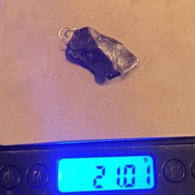 Canyon Diablo Iron Meteorite Pendant: Arizona Space Gift, 21.01 grams