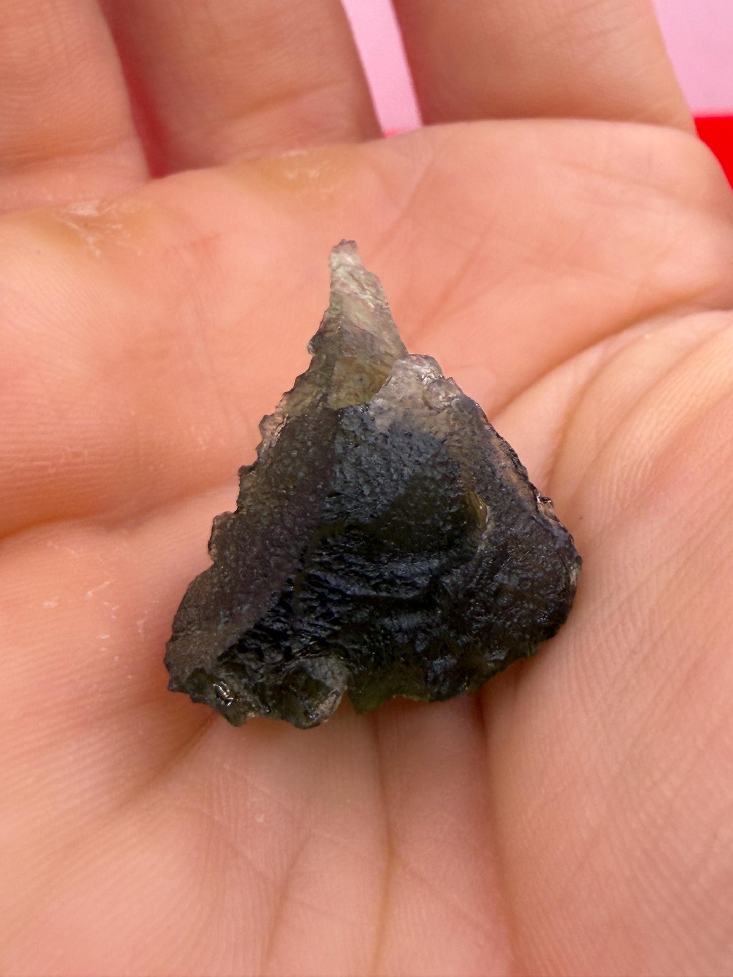 Authentic Moldavite Tektite Specimen: 4.86g/24.3ct