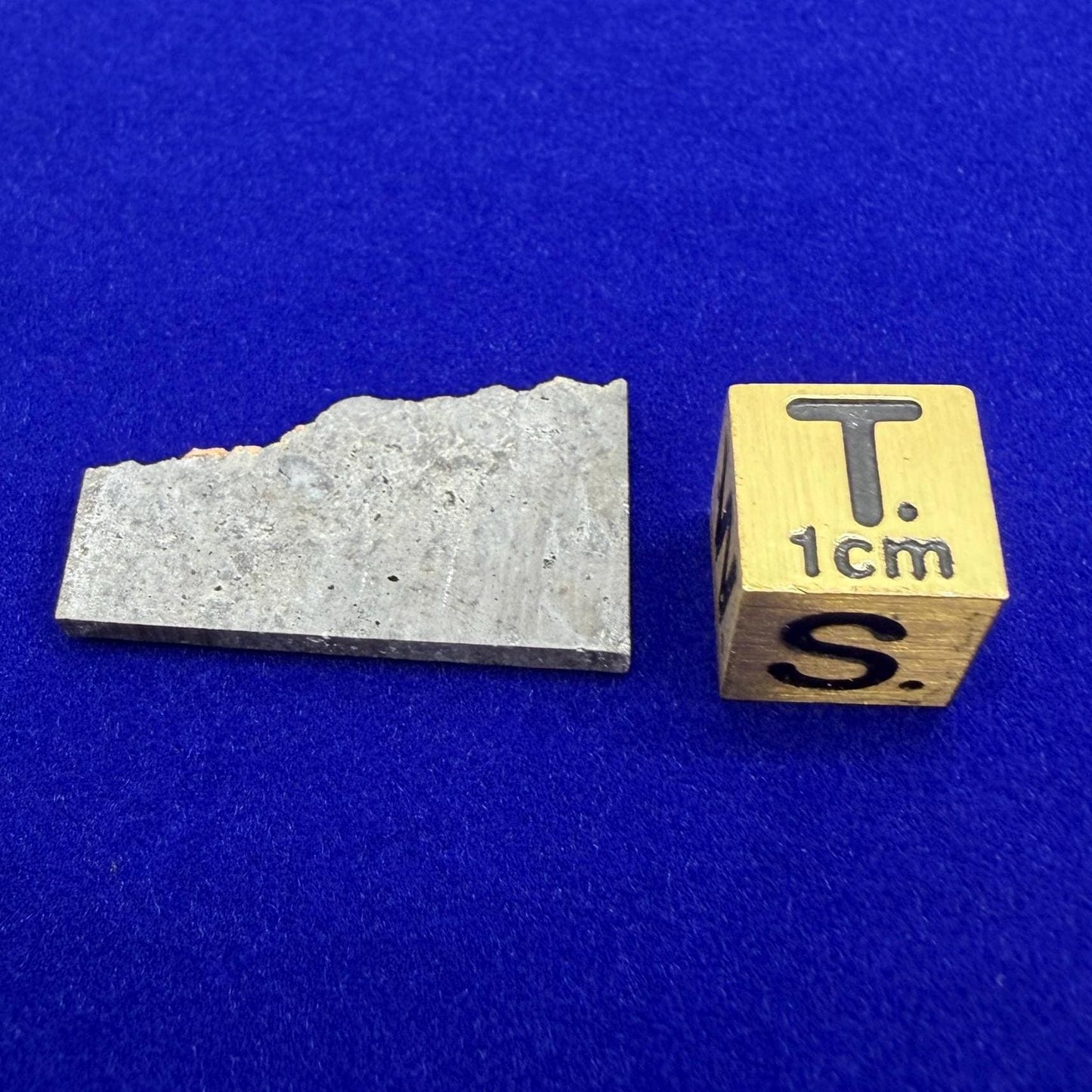 NWA 16315 Lunar Melt Breccia Meteorite Slice, Authentic Moon Rock, Mauritania, 1.43g