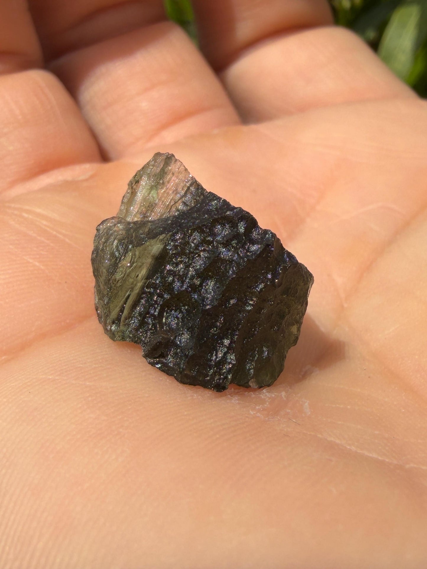 Authentic Moldavite Tektite Specimen, Czech Republic Origin, 3.22 grams