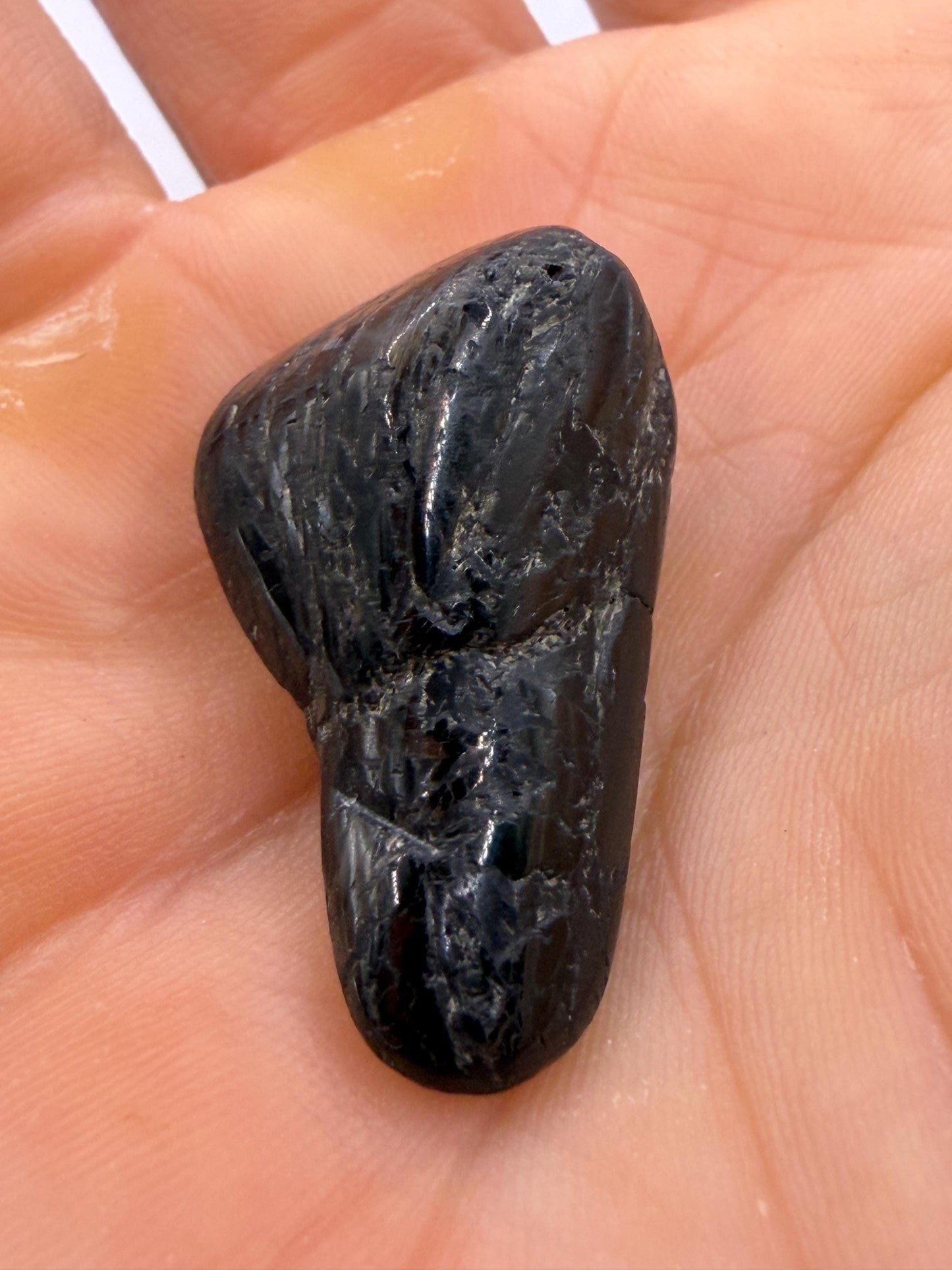 Greenland Nuummite Stone: Reiki Healing Stone, Protection Talisman, 9.17 grams
