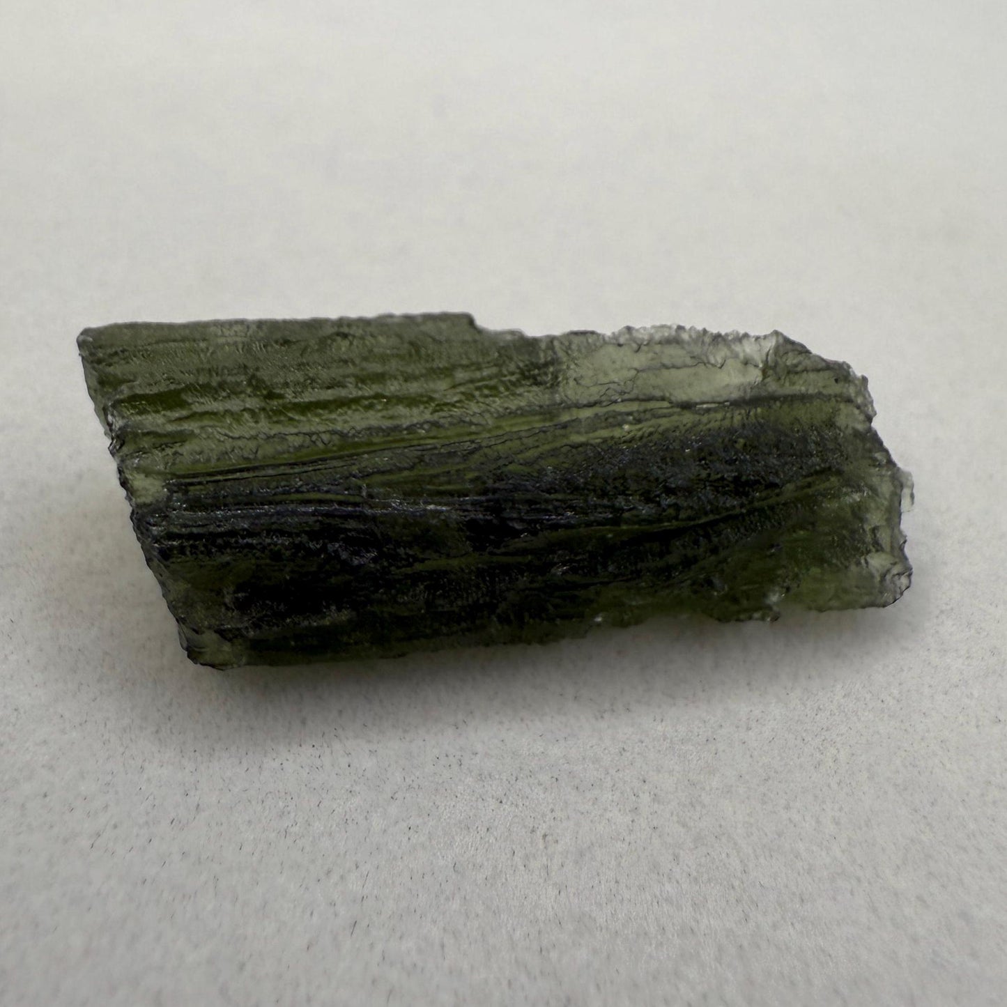 Moldavite Tektite Specimen, Natural Hole, Czech Republic (3.82 grams)