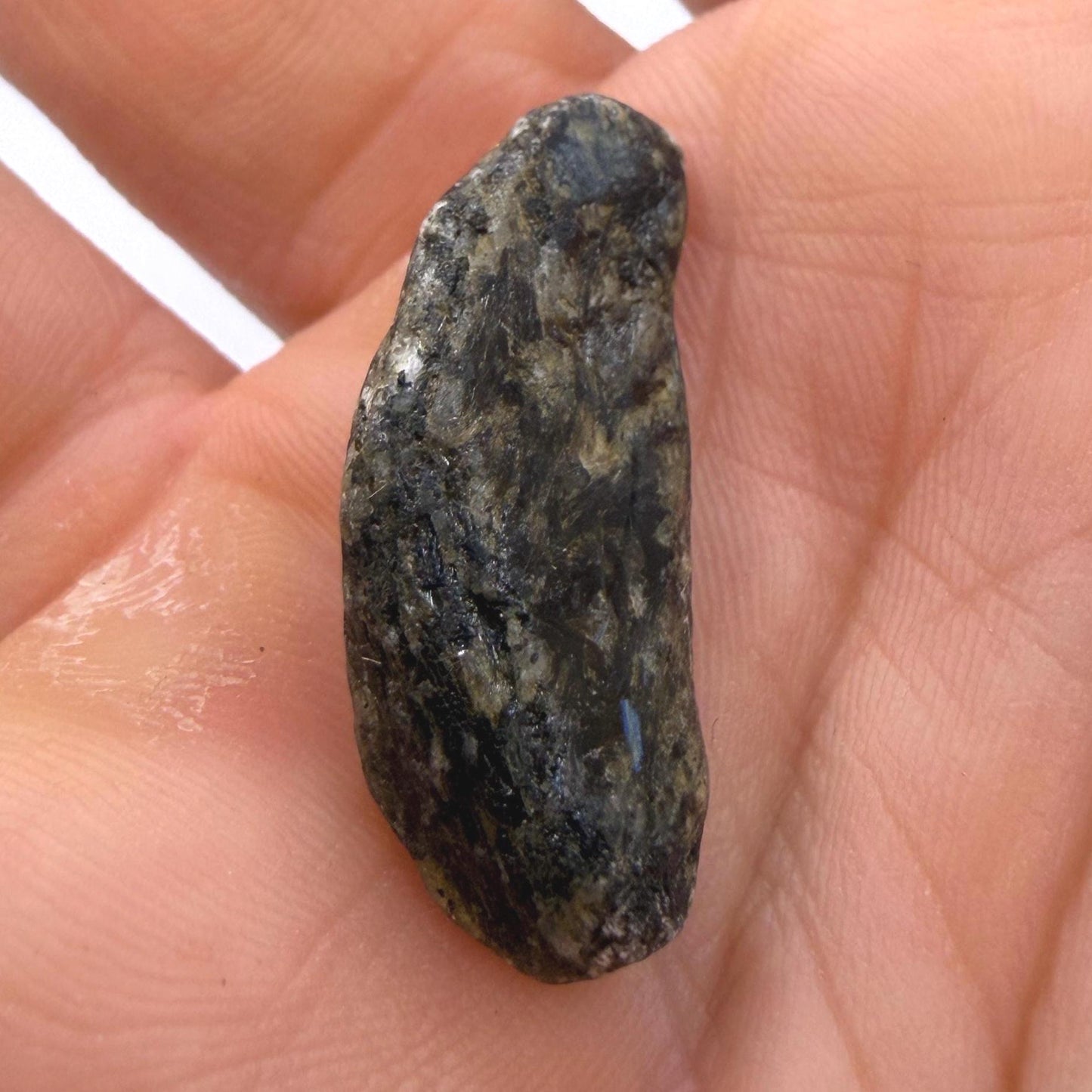 Rare Nuummite Crystal Finland, Genuine Sorcerer’s Stone, Iridescent Stone, 2.84g