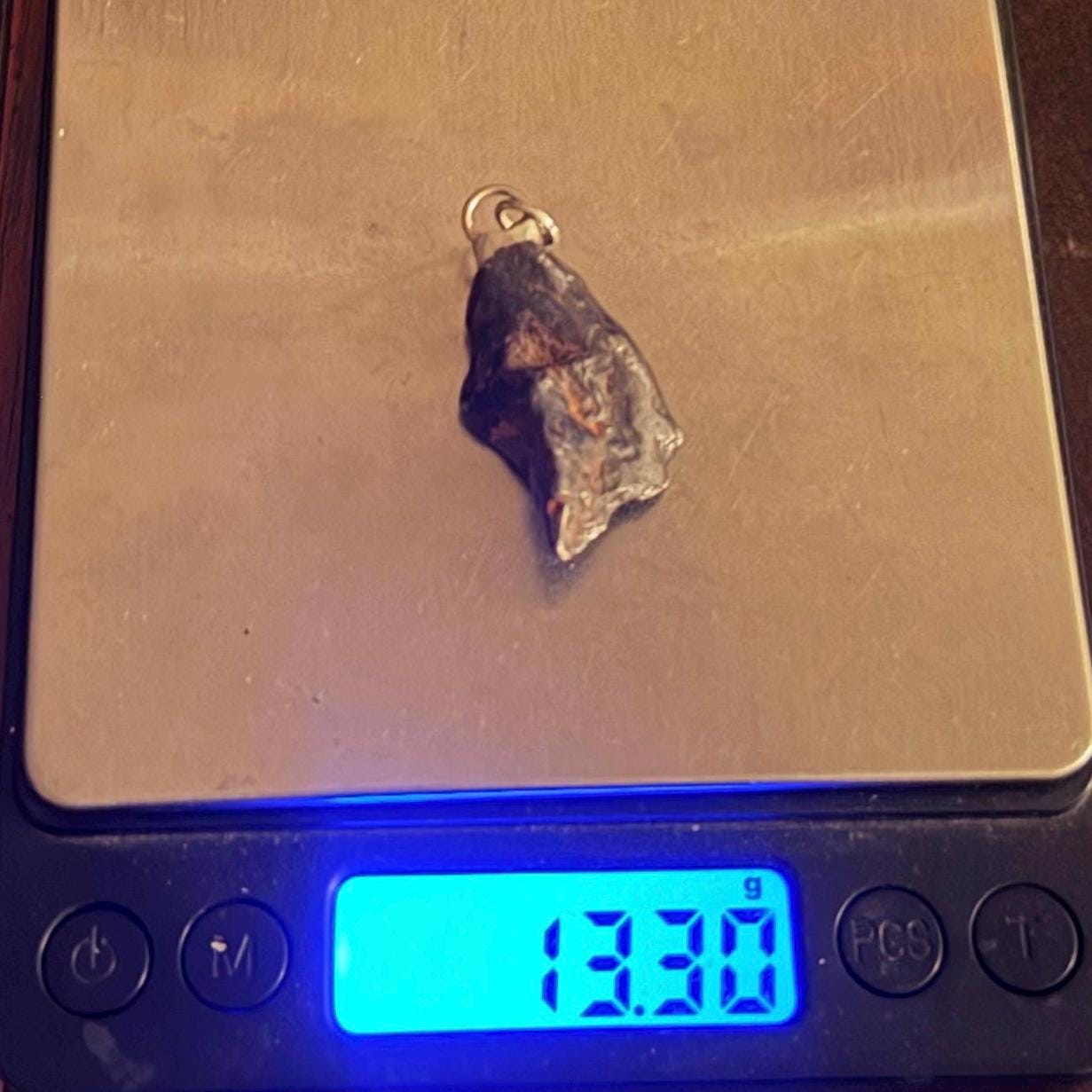 Canyon Diablo Iron Meteorite Pendant: Arizona Space Gift, 13.30 grams
