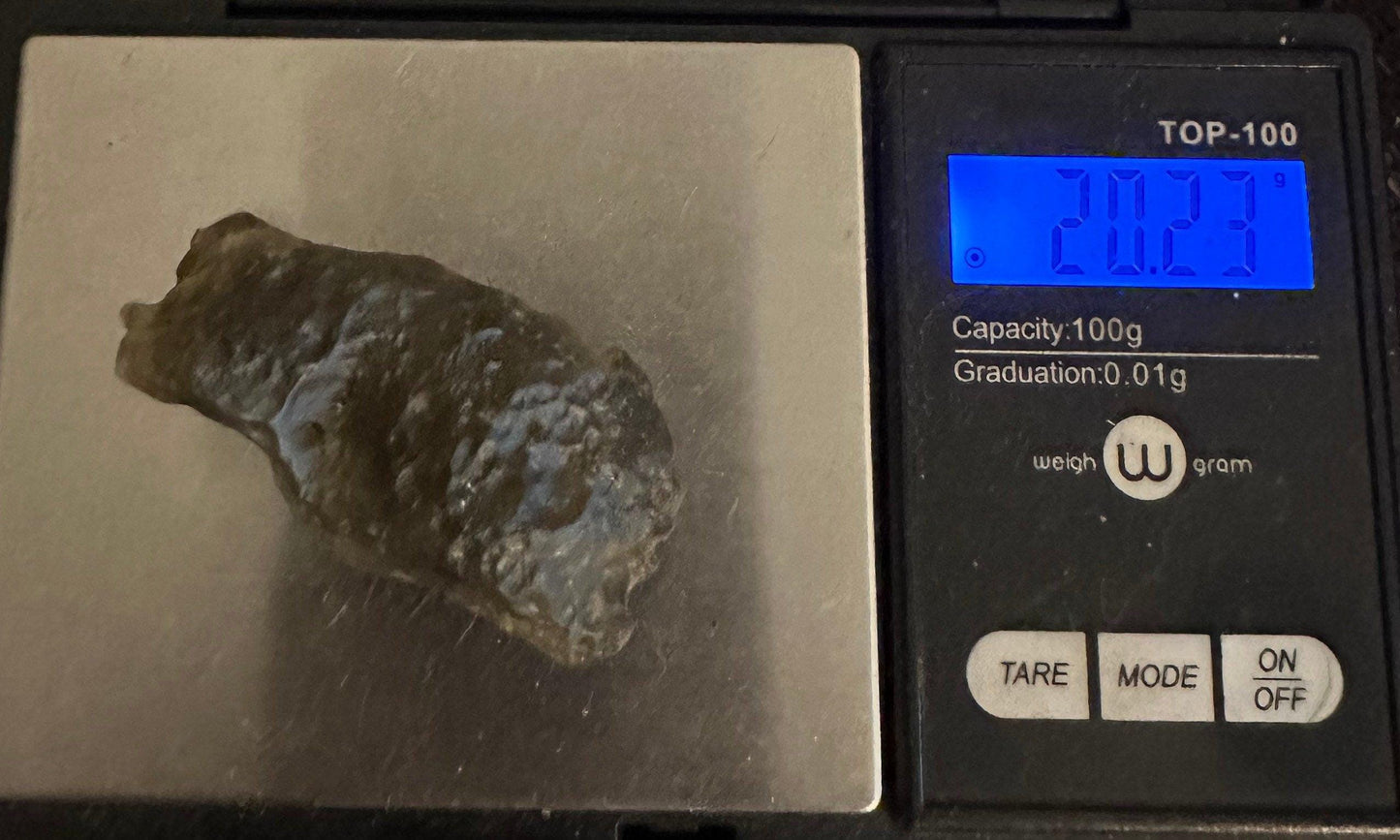 Libyan Desert Glass Tektite: Greenish Gold Talisman, 20.23 grams