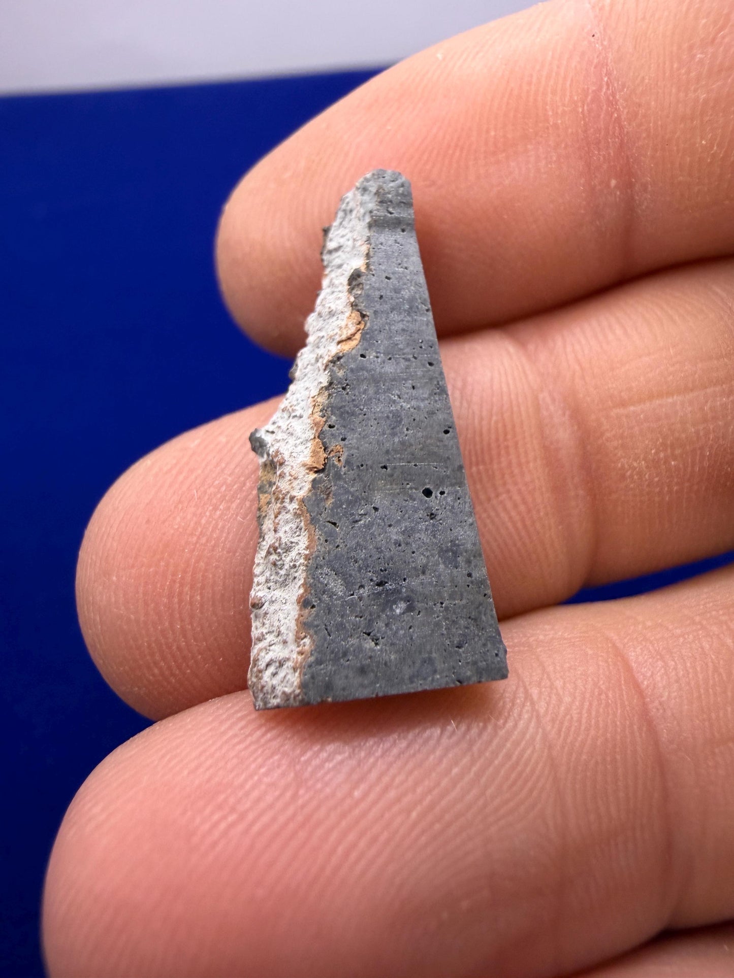 NWA 16315 Lunar Melt Breccia Meteorite Slice, Authentic Moon Rock, Mauritania, 1.26g