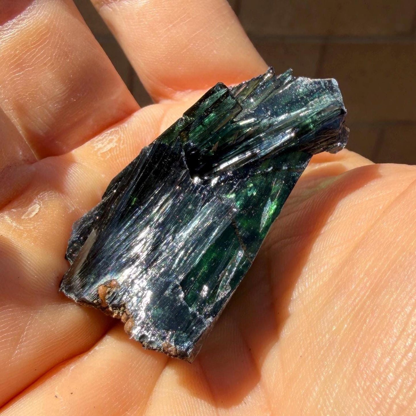 Rare Brazilian Vivianite Crystal: Reiki Energy Stone, Collector's Gem, 22.44g/112.2ct
