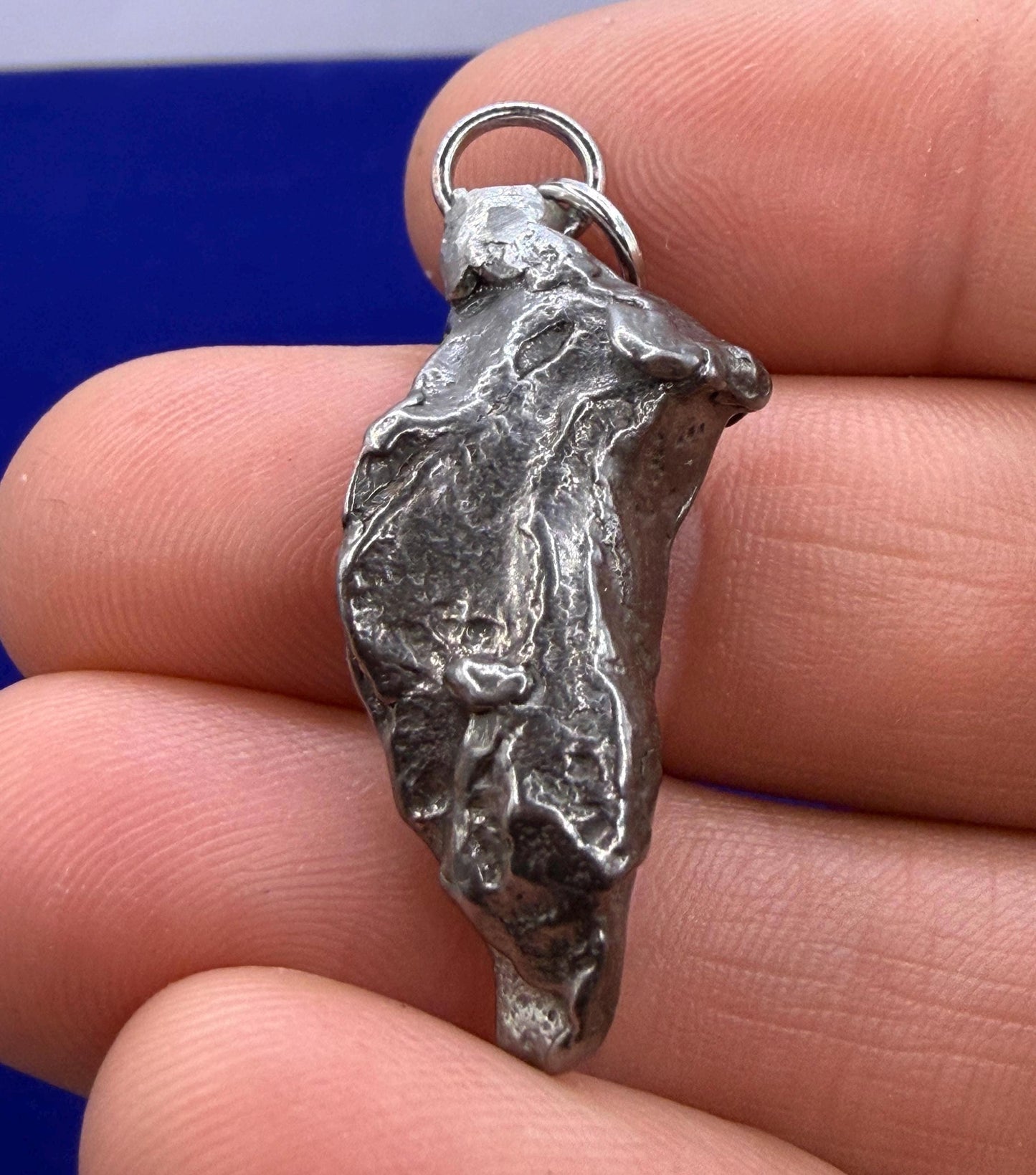 Gebel Kamil Iron Meteorite Pendant, 10.15 grams, Egypt, Authentic Meteorite