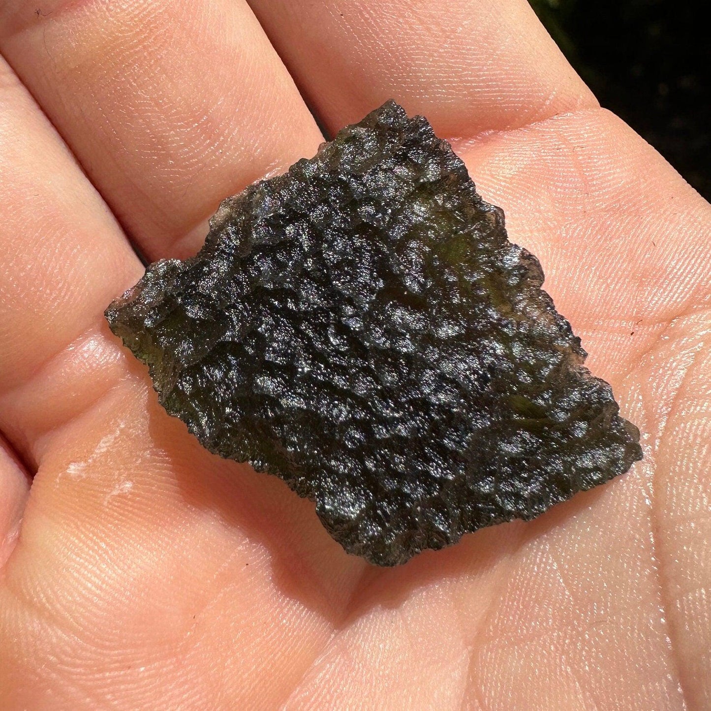 Authentic Moldavite Tektite Specimen: Spiritual Talisman, 8.56 grams
