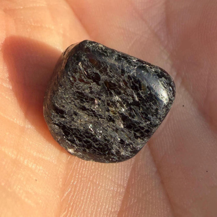 Greenland Nuummite Stone: Reiki Healing Stone, Protection Talisman, 5.25 grams