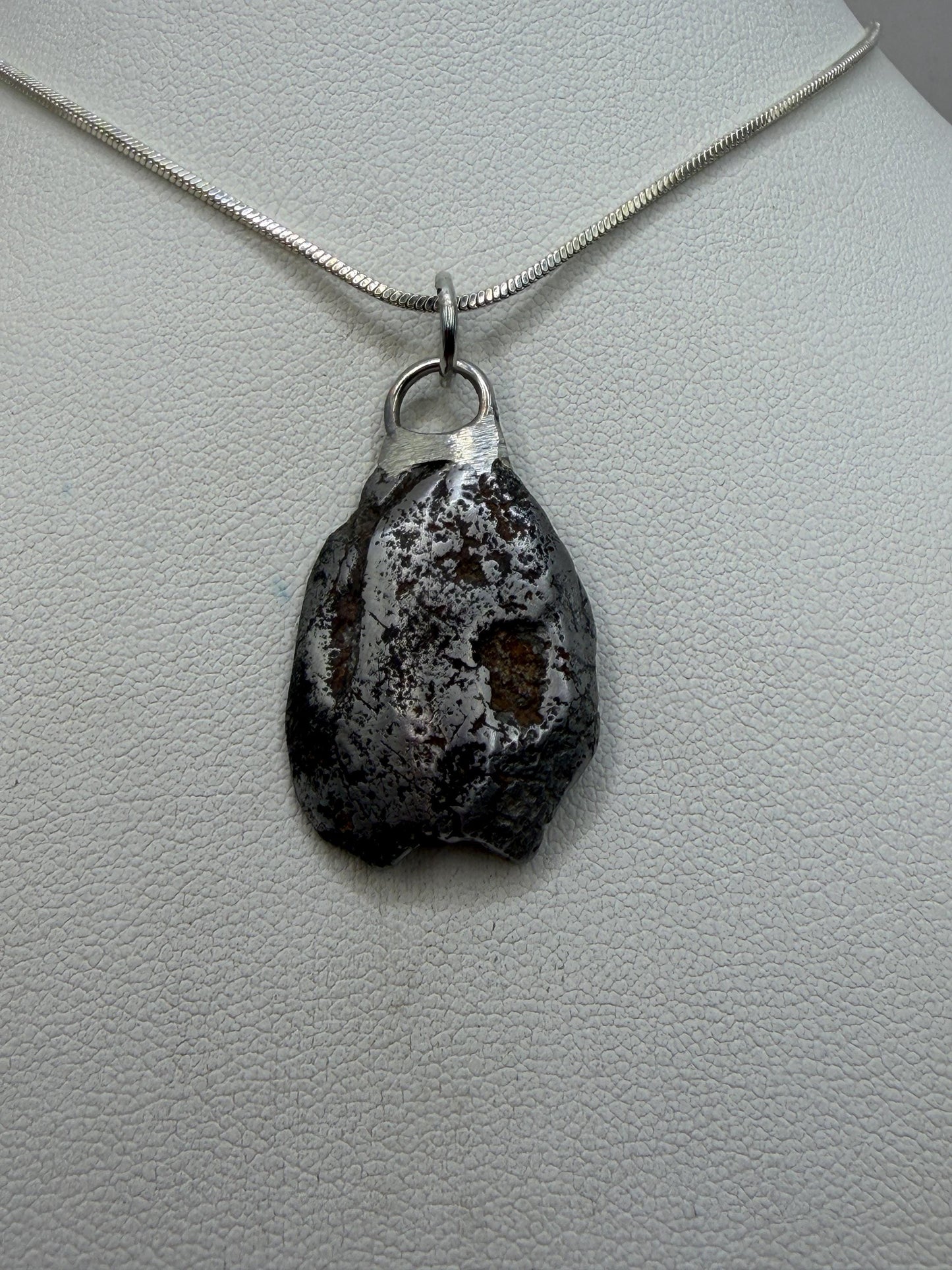 Sikhote-Alin Iron Meteorite Pendant: Astronomy Space Gift, 10.18g