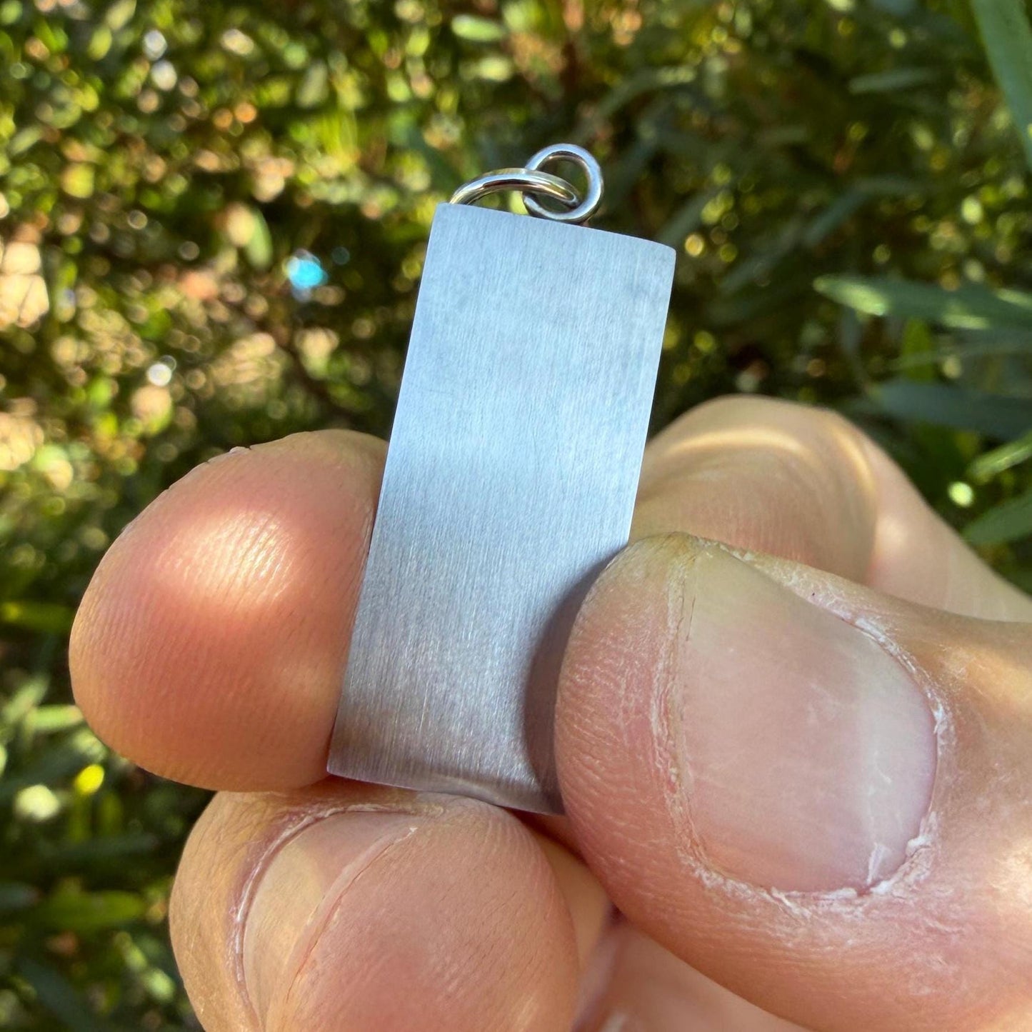 Aletai Meteorite Pendant, Widmanstätten Pattern, Etched Meteorite Necklace, 3.80g